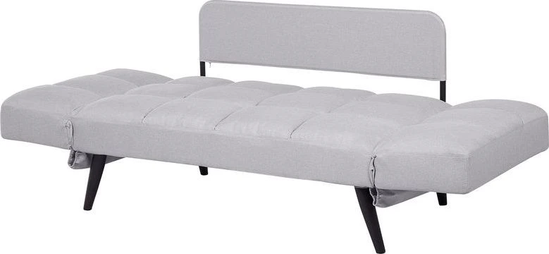 Beliani Dvivietė išskleidžiama sofa BREKKE šviesiai pilka