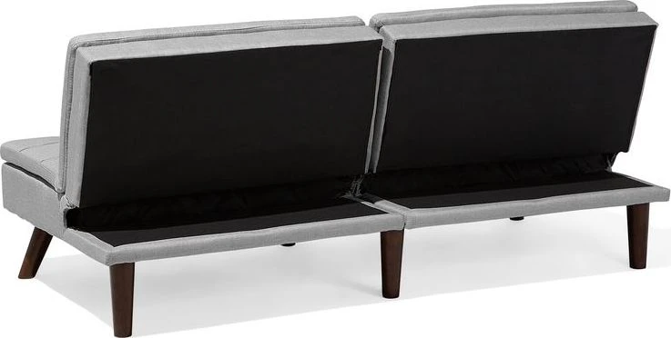 Beliani Trivietė išskleidžiama sofa RONNE šviesiai pilka