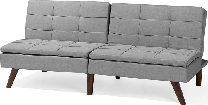 Beliani Trivietė išskleidžiama sofa RONNE šviesiai pilka