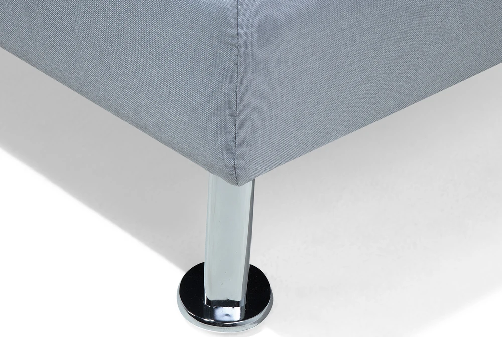 Beliani Trivietė išskleidžiama sofa ROXEN šviesiai pilka