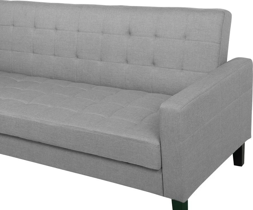 Beliani Trivietė išskleidžiama sofa VEHKOO šviesiai pilkos spalvos