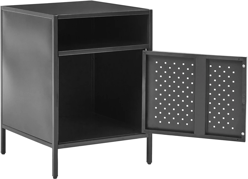 Beliani Biuro spintelė WAIKATO metalinė juoda