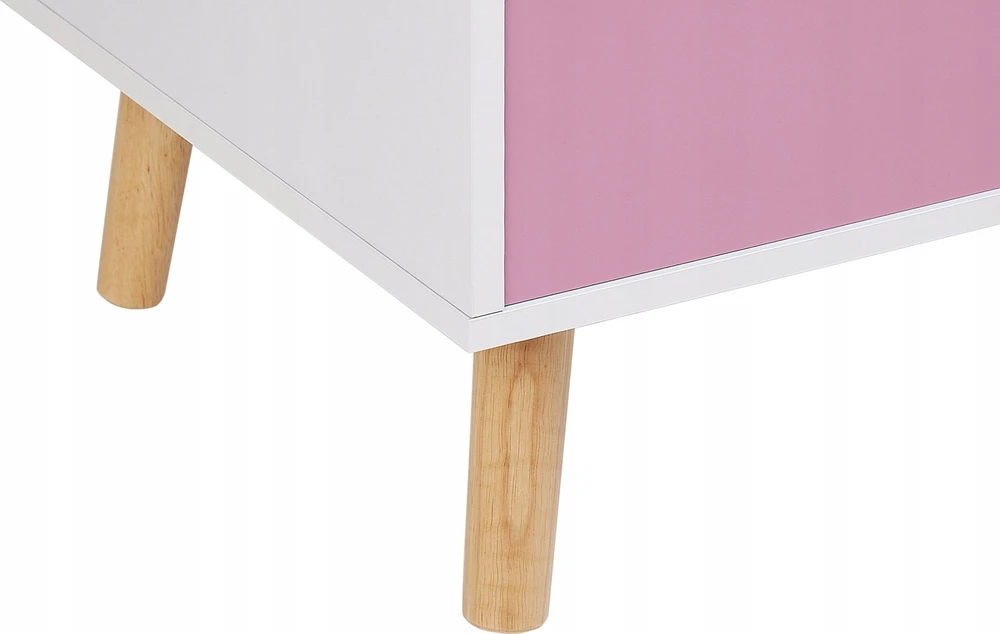 Beliani Žaislų dėžė CASPER 43 cm rausva