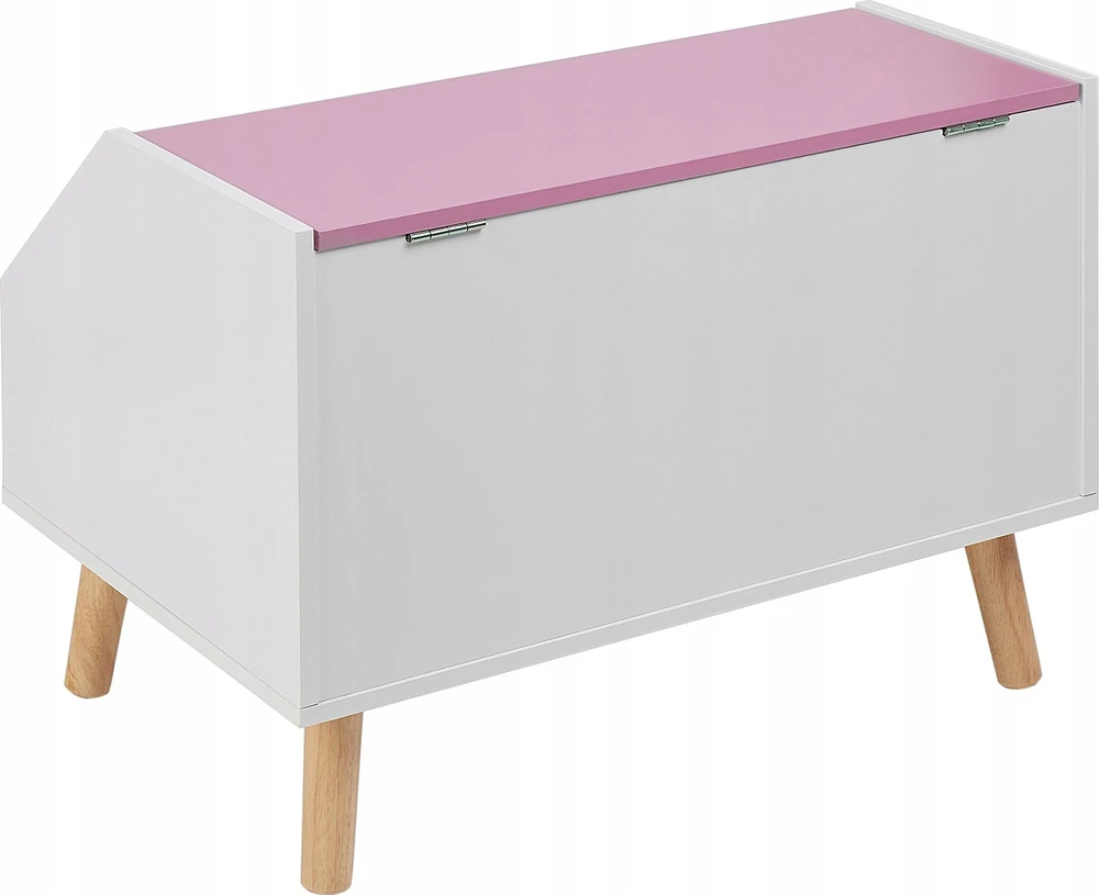 Beliani Žaislų dėžė CASPER 43 cm rausva