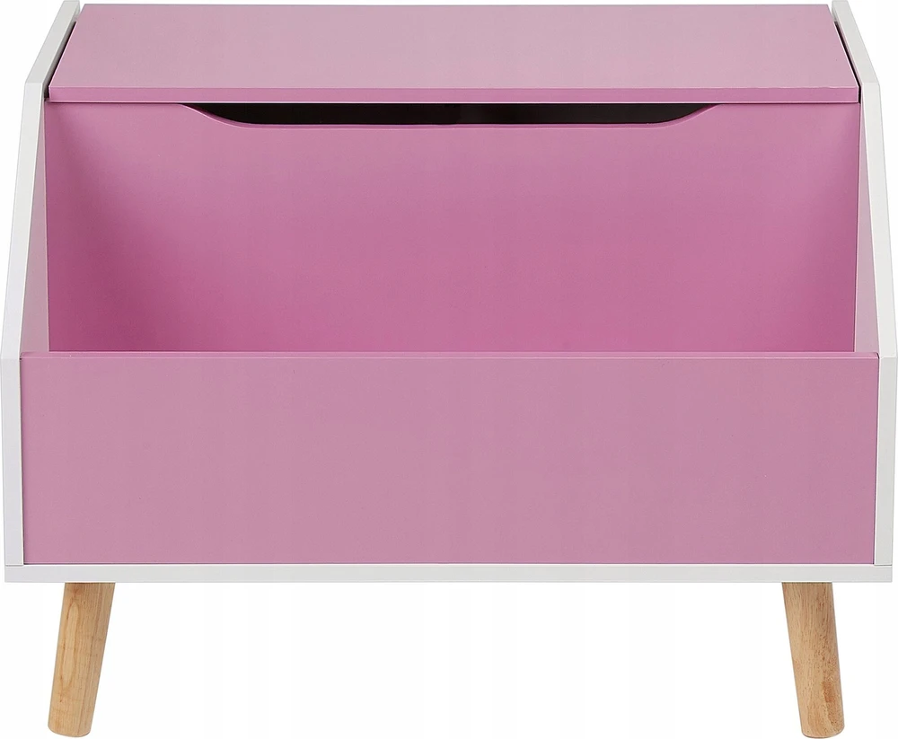Beliani Žaislų dėžė CASPER 43 cm rausva