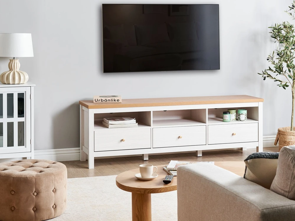 Beliani TV staliukas INVERELL baltas