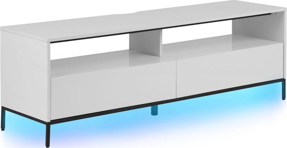 Beliani TV staliukas TV Stand LED Balta SYDNEY 180391