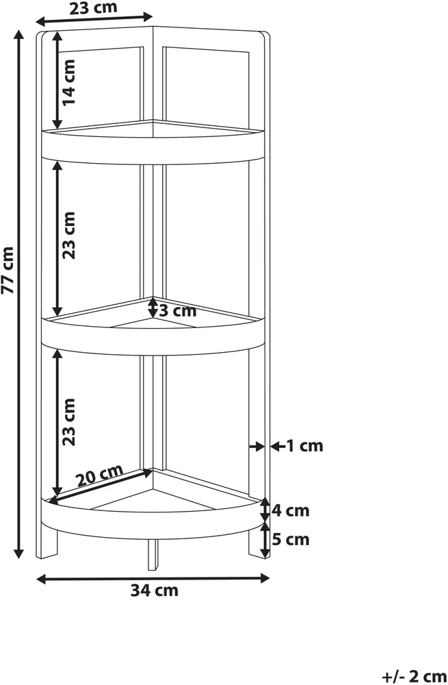 Beliani Kampinė lentyna ILLAMPU Bambukas Šviesiai ruda