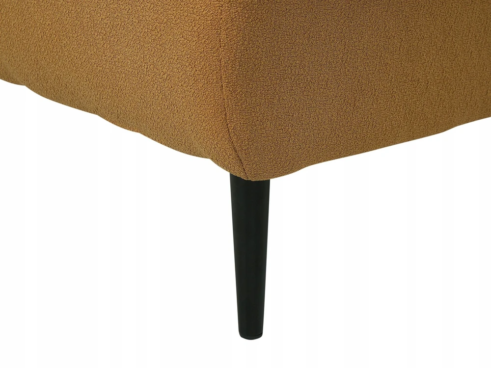 Sofa Beliani Kairysis gultas CHEVANNES iš „boucle“ audinio, garstyčių spalvos
