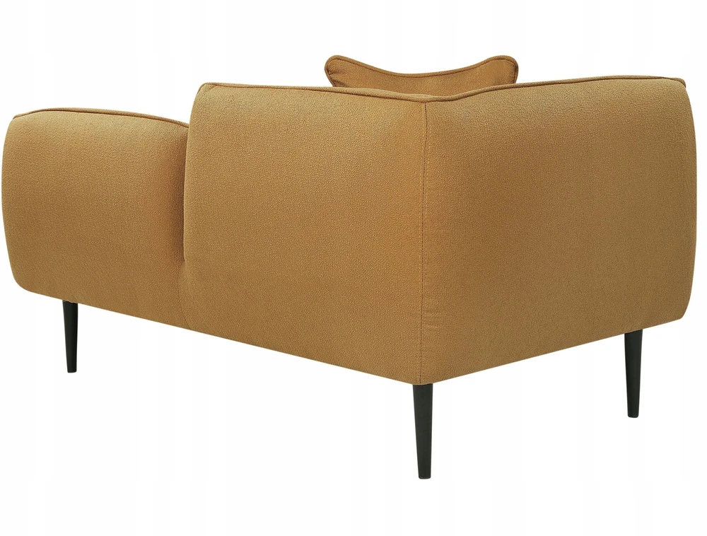 Sofa Beliani Kairysis gultas CHEVANNES iš „boucle“ audinio, garstyčių spalvos