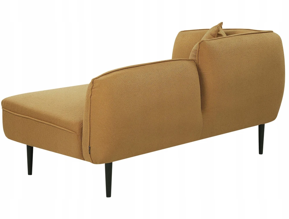 Sofa Beliani Kairysis gultas CHEVANNES iš „boucle“ audinio, garstyčių spalvos