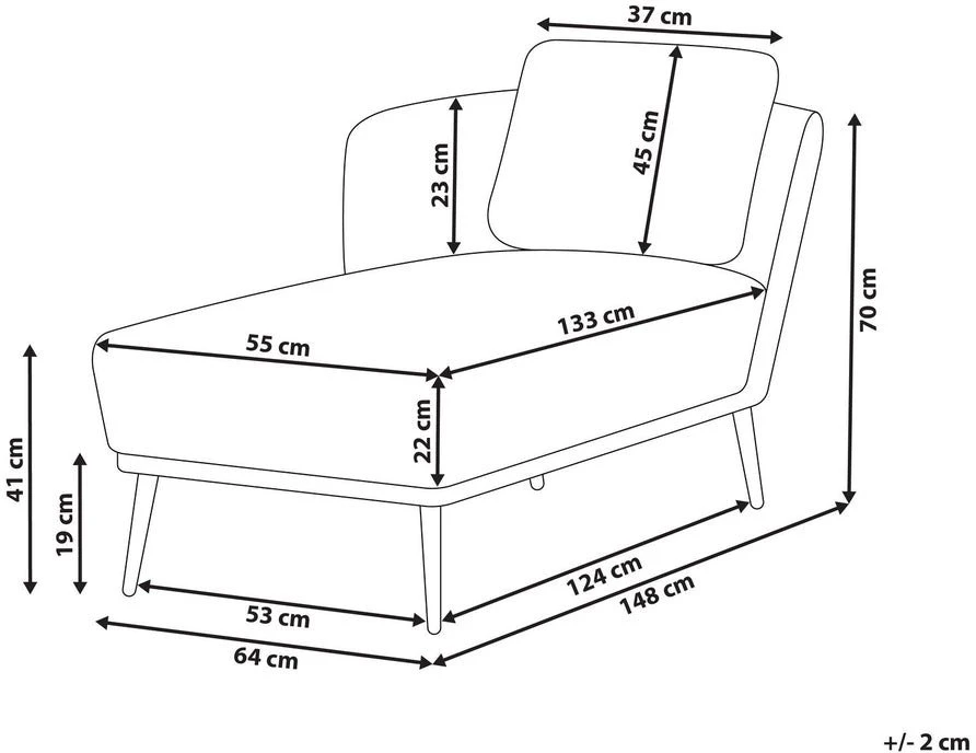 Sofa Beliani Dešininis gultas ARTHEZE Boucle, kreminės baltos spalvos