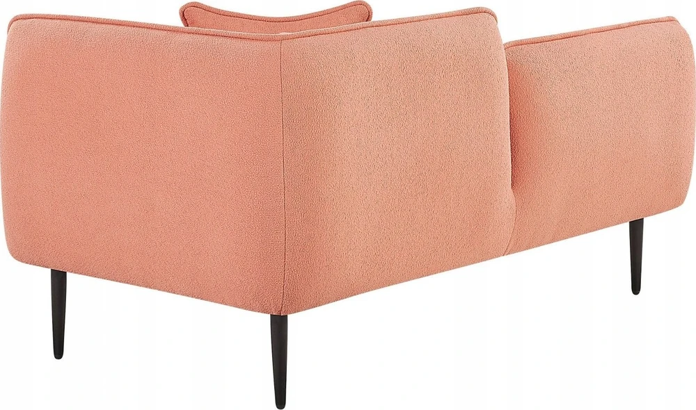 Beliani Dešininė gulto sofa CHEVANNES Boucle persiko spalvos