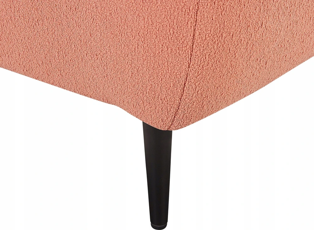 Beliani Dešininė gulto sofa CHEVANNES Boucle persiko spalvos