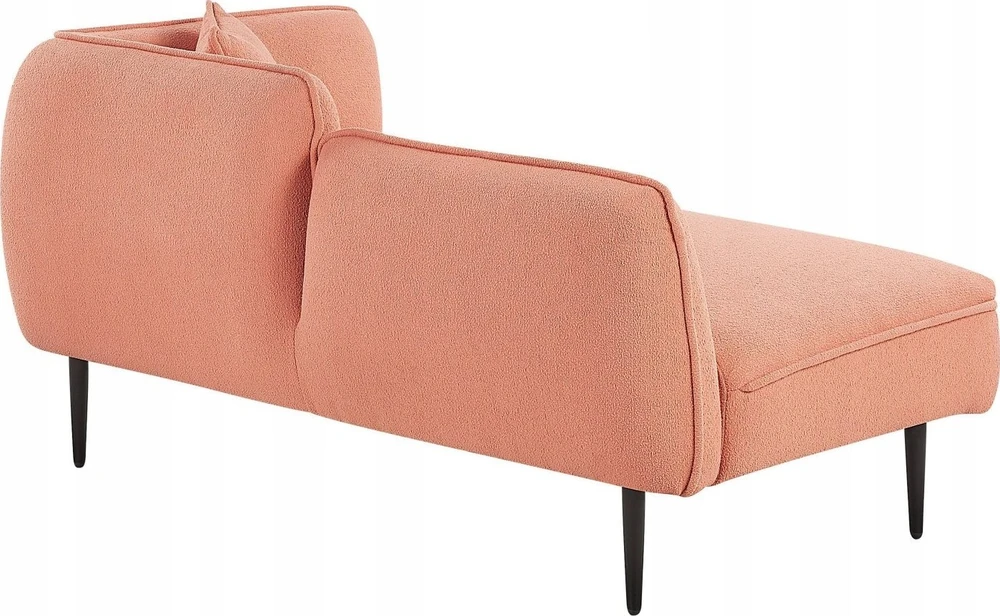 Beliani Dešininė gulto sofa CHEVANNES Boucle persiko spalvos