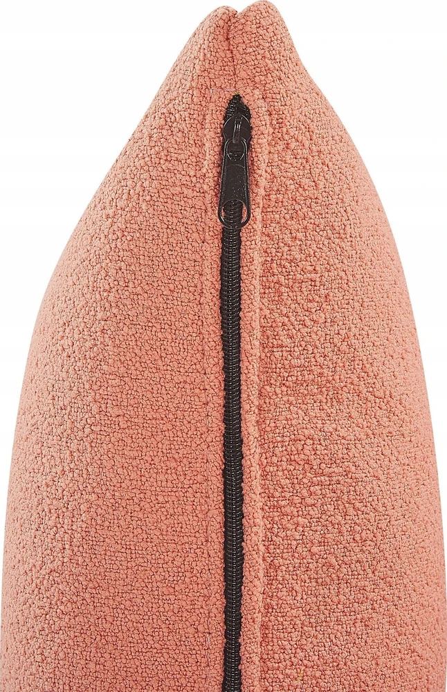 Beliani Dešininė gulto sofa CHEVANNES Boucle persiko spalvos