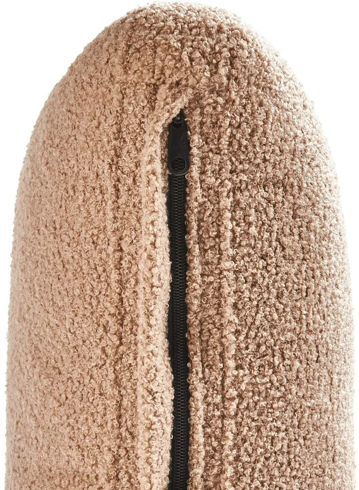 Sofa Beliani Dešinysis šezlongas EWRON Boucle smėlio spalvos