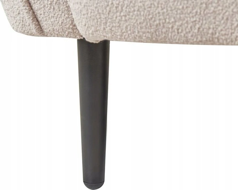 Sofa Beliani Dešininė šezlongo kėdė CHEVANNES Boucle šviesiai smėlio spalvos