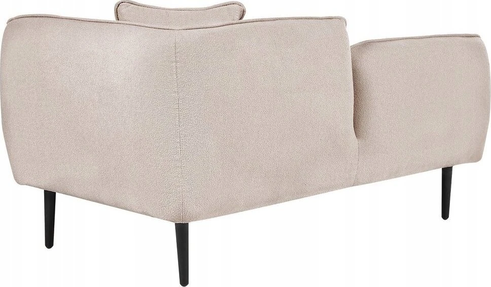 Sofa Beliani Dešininė šezlongo kėdė CHEVANNES Boucle šviesiai smėlio spalvos