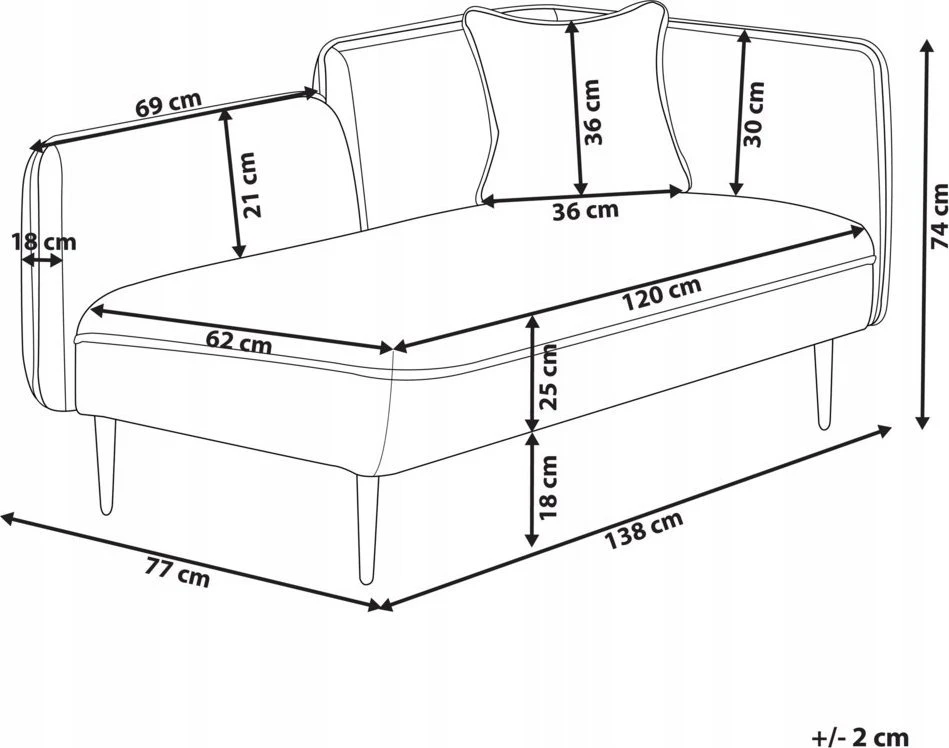 Sofa Beliani Dešininė šezlongo kėdė CHEVANNES Boucle šviesiai smėlio spalvos