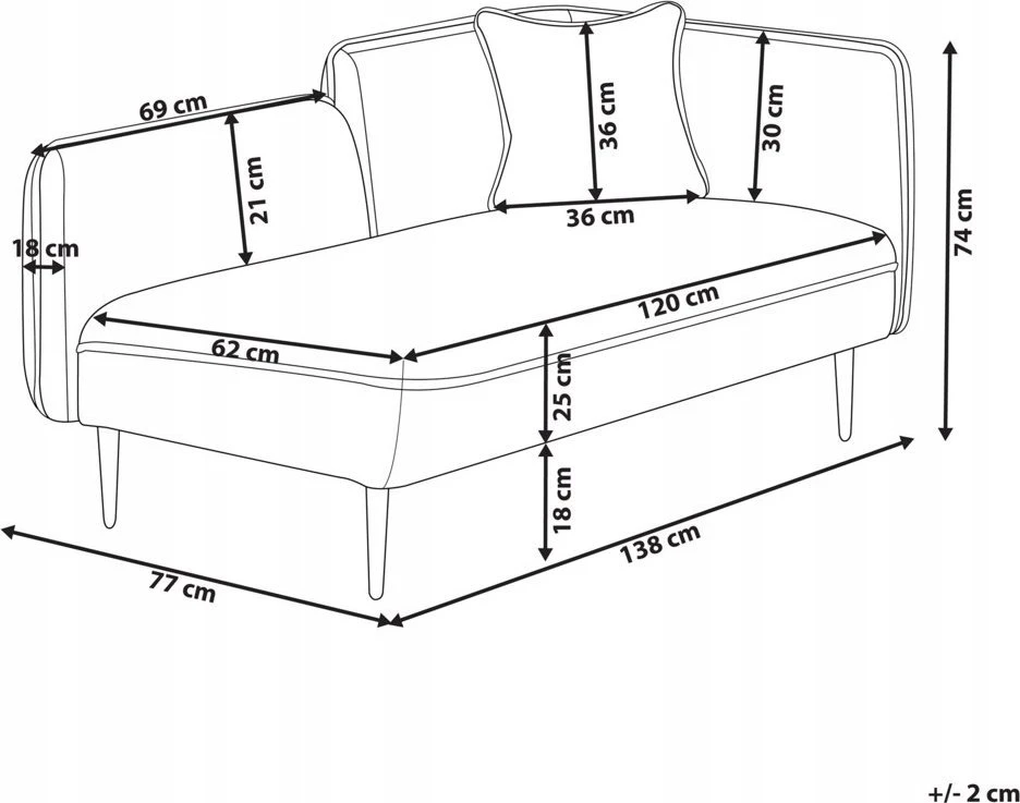 Sofa Beliani Dešininis gultas CHEVANNES Boucle tamsiai pilkas