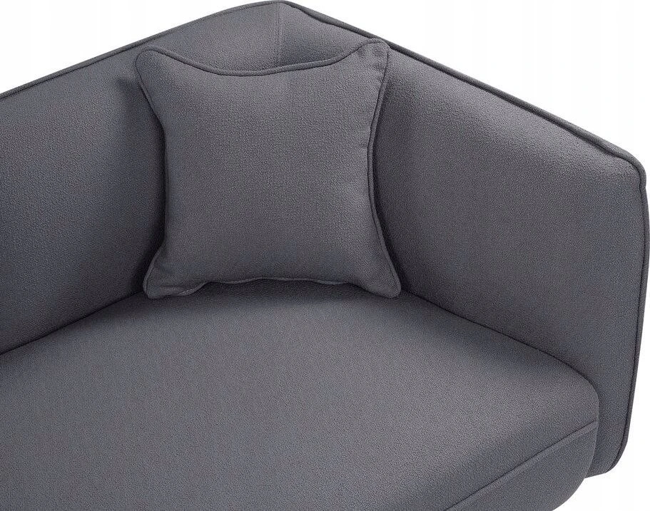 Sofa Beliani Dešininis gultas CHEVANNES Boucle tamsiai pilkas