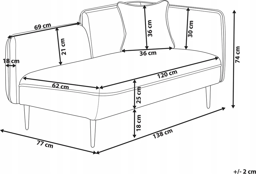 Sofa Beliani Dešininis gultas CHEVANNES Boucle tamsiai pilkas