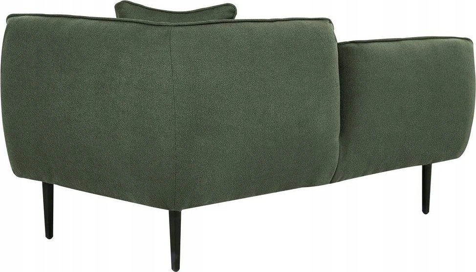Sofa Beliani Dešinysis šezlongas CHEVANNES, „bouclé“, tamsiai žalias