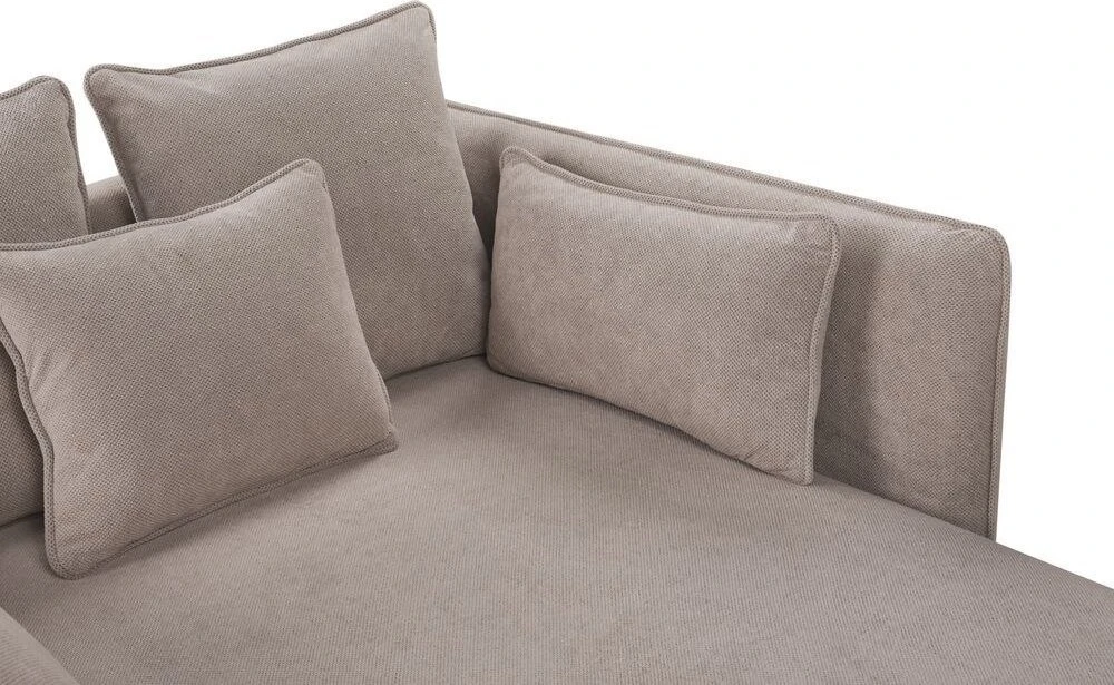 Sofa Beliani Šezlongas CHARMES smėlio pilkumo spalvos
