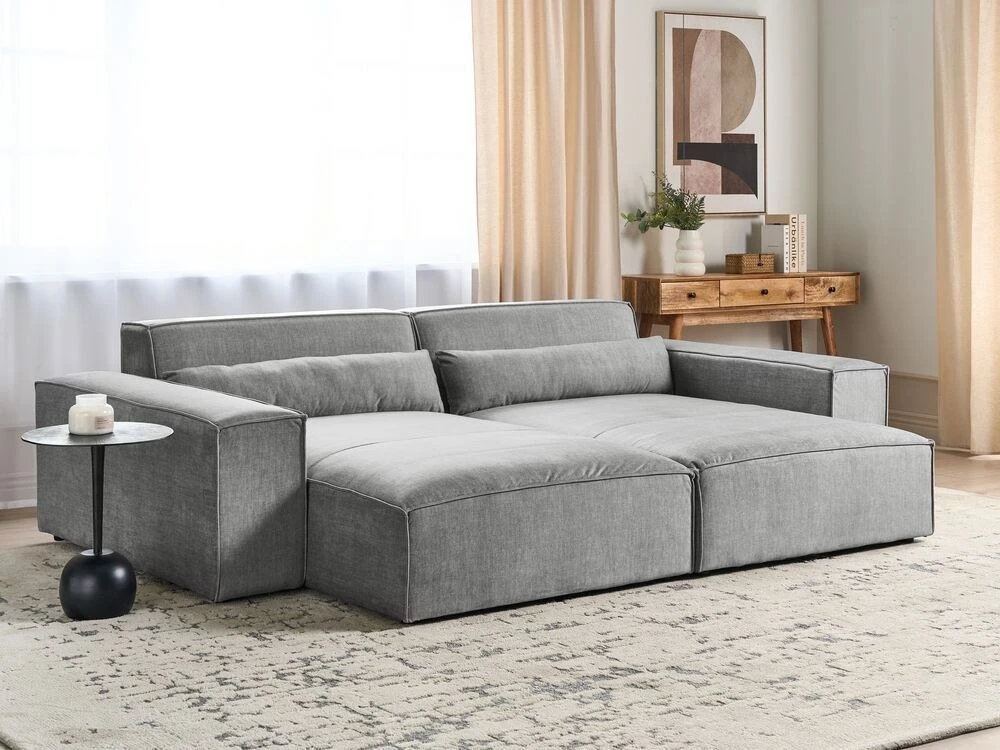Sofa Beliani Kairysis gultas HELLNAR pilkas