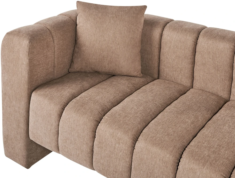 Sofa Beliani Kairysis šezlongas LANNILS šviesiai rudas