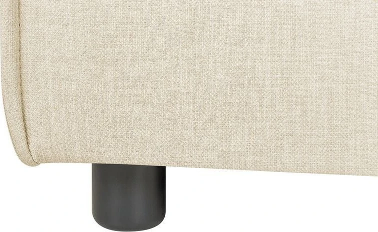 Sofa Beliani Šezlongas APRICA sintetinis linas smėlio spalvos