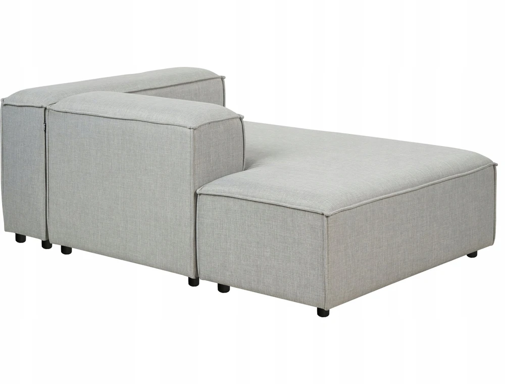 Sofa Beliani Dešininis šezlongas ARDAL šviesiai pilkas