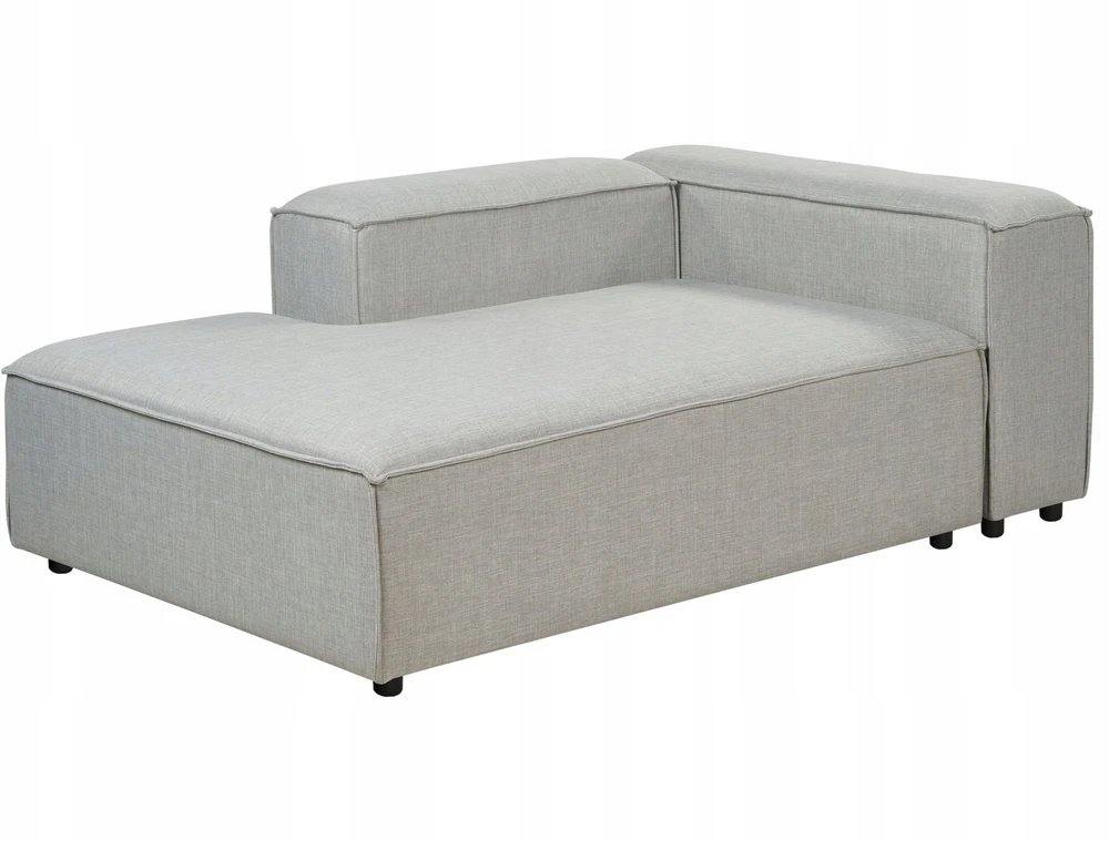 Sofa Beliani Dešininis šezlongas ARDAL šviesiai pilkas