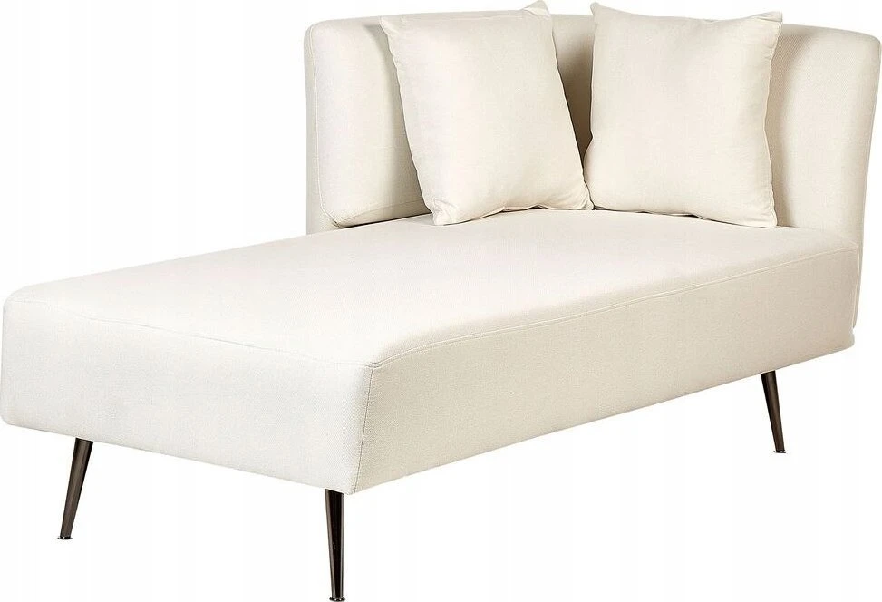 Sofa Beliani Dešininis šezlongas RIOM, baltas