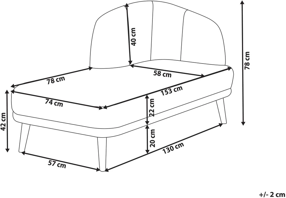 Sofa Beliani Dešininis šezlongas TANLAY šviesiai smėlio spalvos