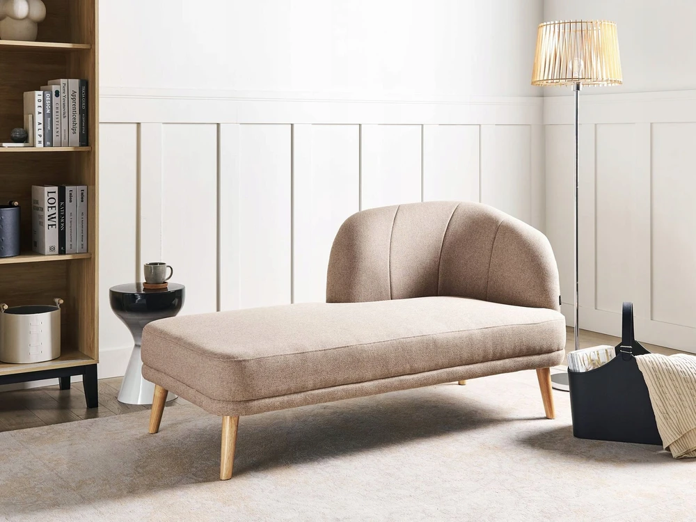 Sofa Beliani Dešininė šezlongo kėdė TANLAY šviesiai ruda