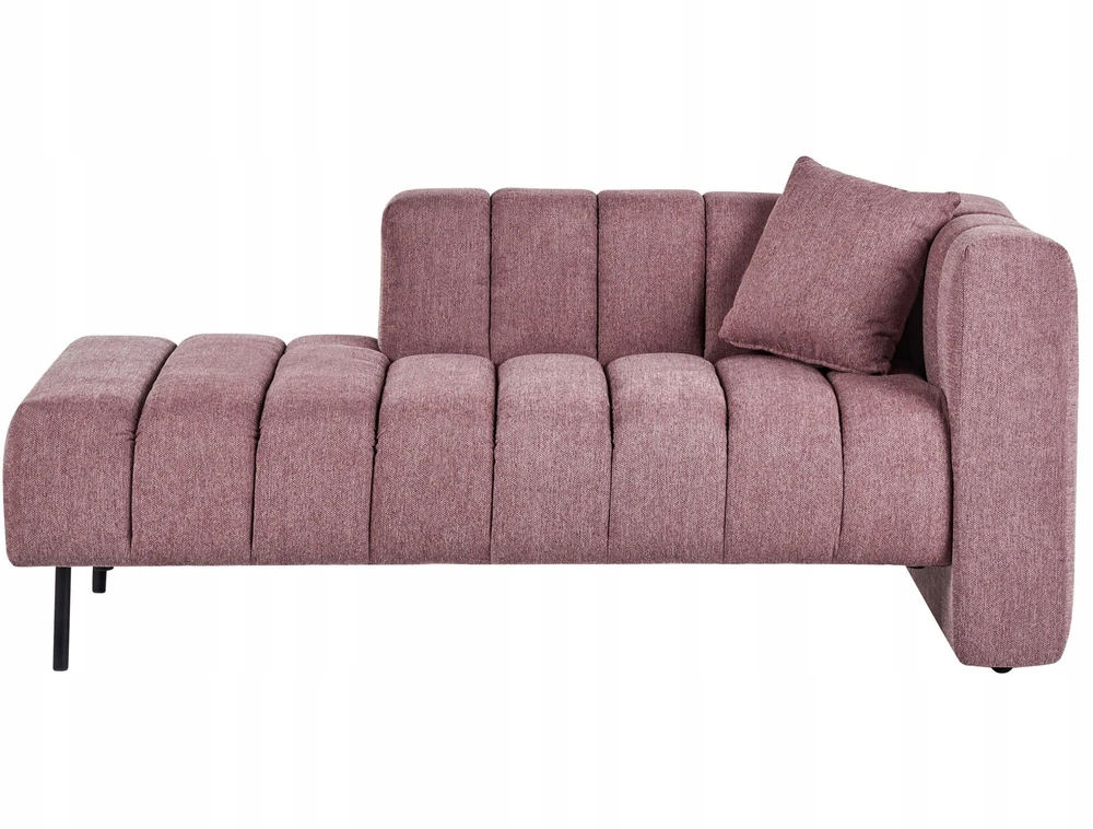 Sofa Beliani Dešininis gultas LANNILS rožinės spalvos