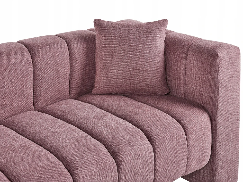 Sofa Beliani Dešininis gultas LANNILS rožinės spalvos