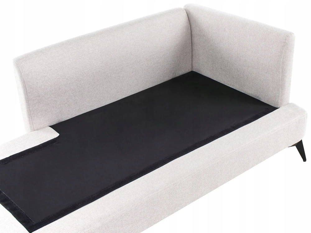 Beliani Dešininė šezlongo sofa SIEVOZ šviesiai smėlio spalvos
