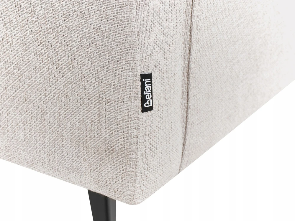 Beliani Dešininė šezlongo sofa SIEVOZ šviesiai smėlio spalvos