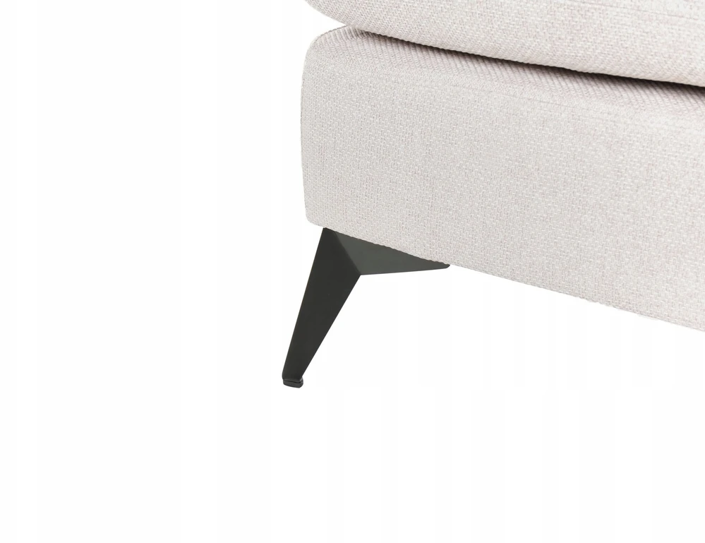 Beliani Dešininė šezlongo sofa SIEVOZ šviesiai smėlio spalvos