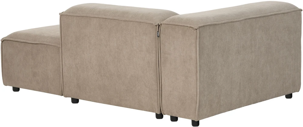 Sofa Beliani Kairinis šezlongas ARDAL, briaunotas velvetas, šviesiai rudas