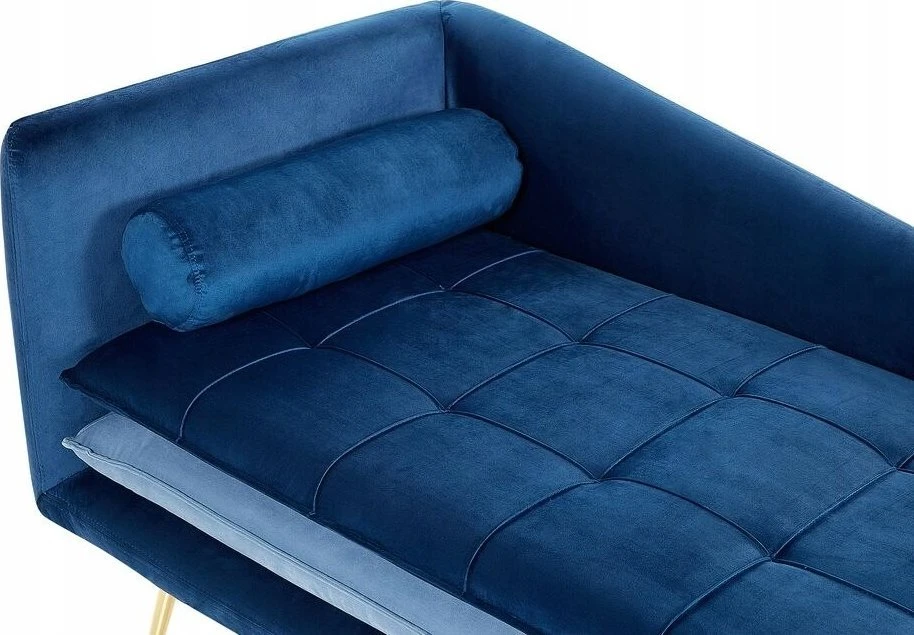 Sofa Beliani Kairysis gultas „GONESSE“ veliūrinis, mėlynas