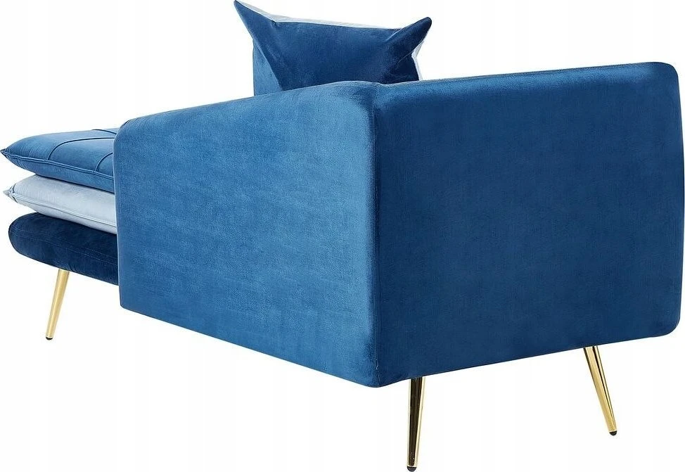 Sofa Beliani Kairysis gultas „GONESSE“ veliūrinis, mėlynas