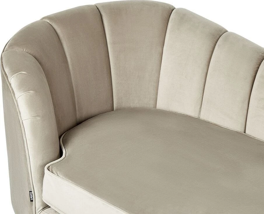 Sofa Beliani Kairinis gultas ALLIER, veliūras, smėlio spalvos