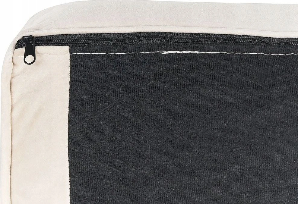 Sofa Beliani Kairysis gultas MIRAMAS, smėlio spalvos veliūras
