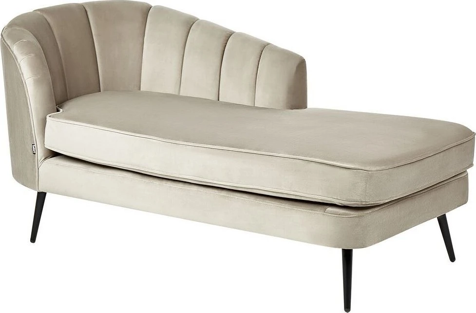 Sofa Beliani Kairinis gultas ALLIER, veliūras, smėlio spalvos