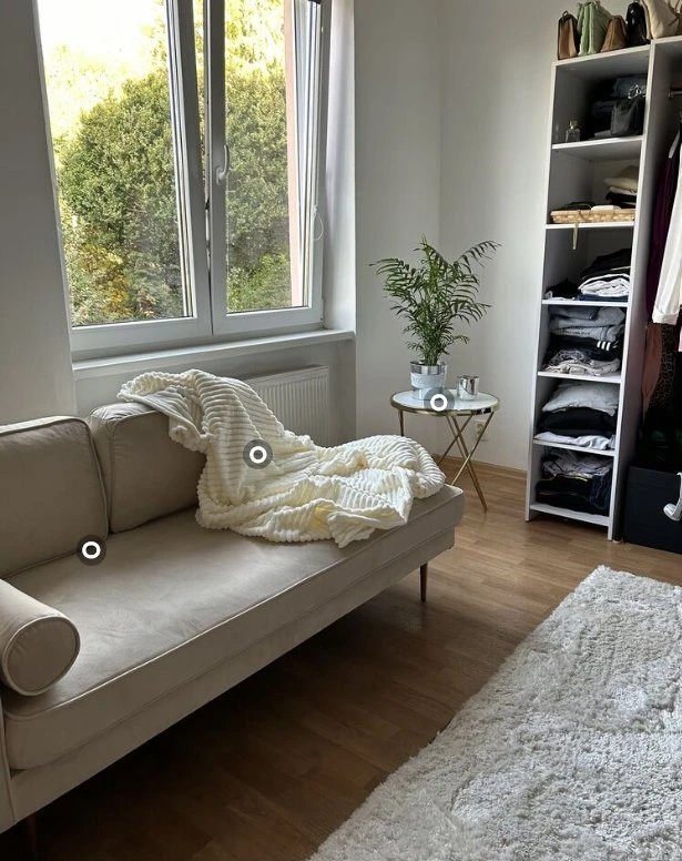 Sofa Beliani Kairysis gultas MIRAMAS, smėlio spalvos veliūras