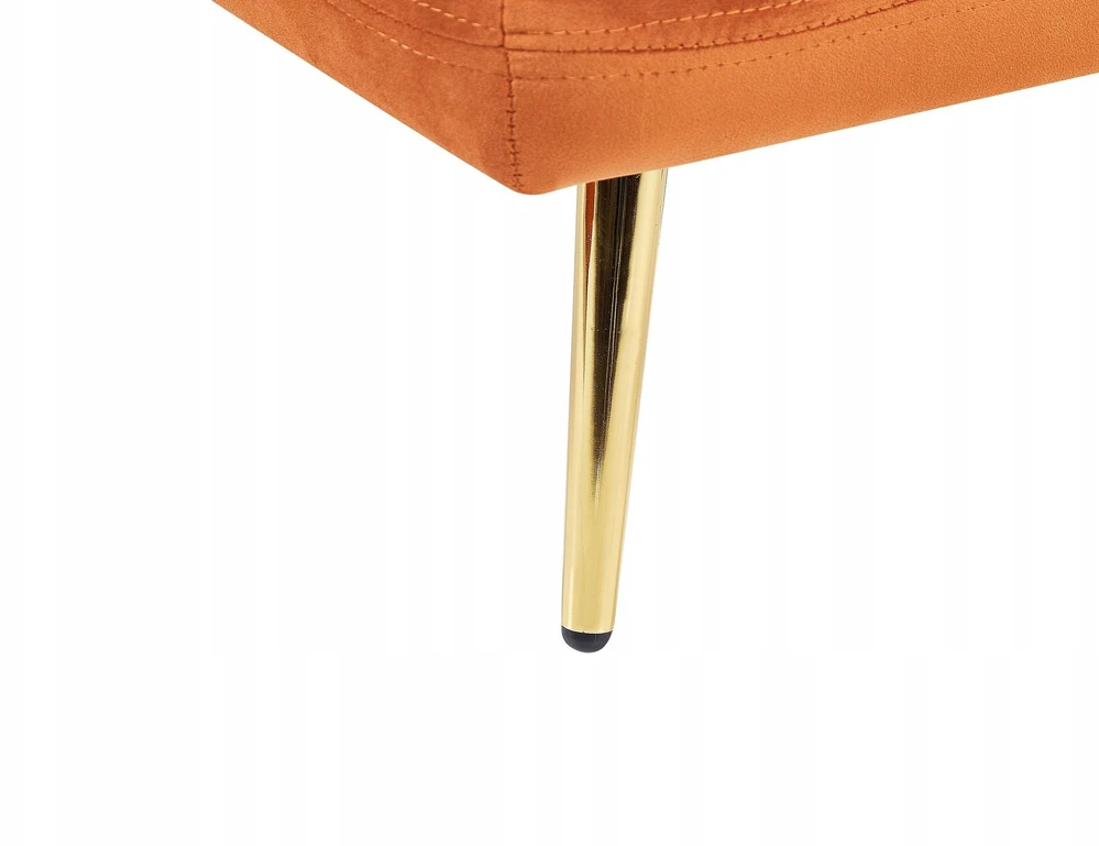 Beliani Dešininė gulto tipo sofa GONESSE, veliūras, oranžinė
